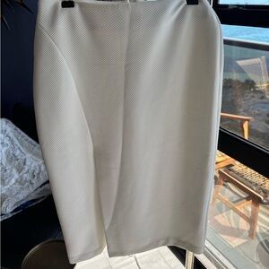Wayf Textured Cream Pencil Skirt